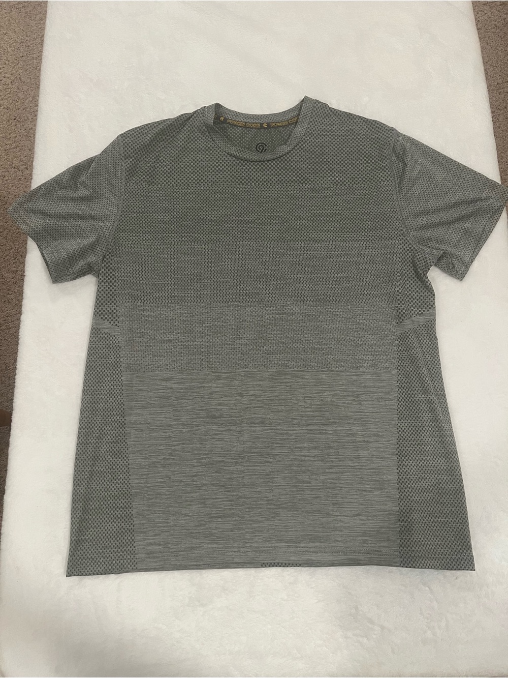 Champion Power Core Gray Athletic T Shirt - Large